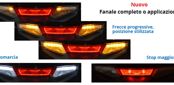 fanale posteriore frecce e retro