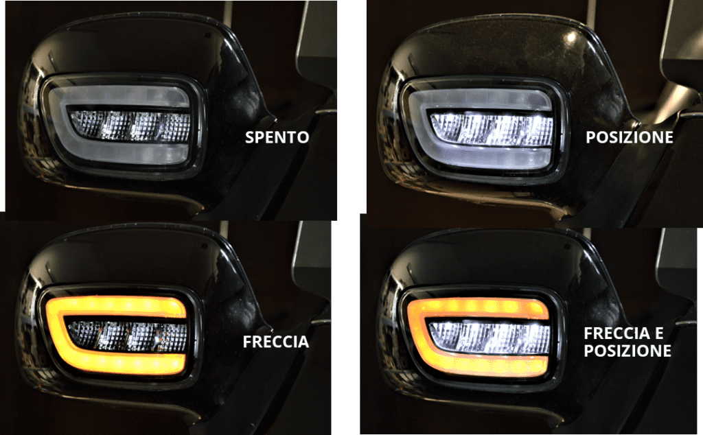 confronto luci freccia e posizione